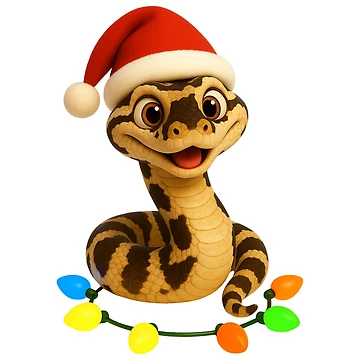 Vorschaubild zum Design Weihnachtskuh-Netzpython von Sillytoe