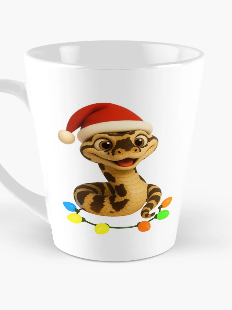 Thumbnail 3 of 4, Coffee Mug, Christmas Cow Reticulated Python designed and sold by Sillytoe.