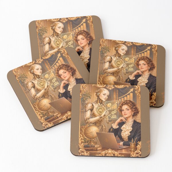 Item preview, AI and Business in Vintage Baroque Style designed and sold by Zhanna LL.