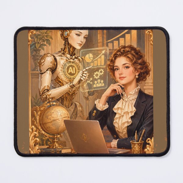 Item preview, AI and Business in Vintage Baroque Style designed and sold by Zhanna LL.
