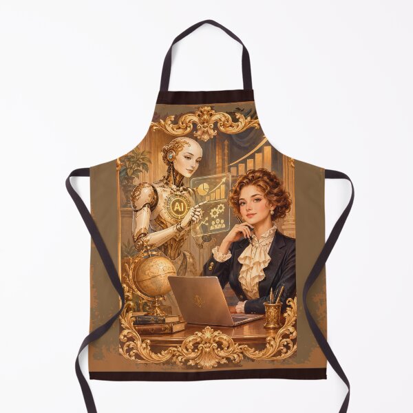 Item preview, AI and Business in Vintage Baroque Style designed and sold by Zhanna LL.