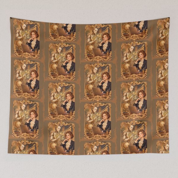 Item preview, AI and Business in Vintage Baroque Style designed and sold by Zhanna LL.