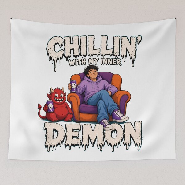 Item preview, Chillin With My Inner Demon Comic Graphic designed and sold by TshirtsOnline-.