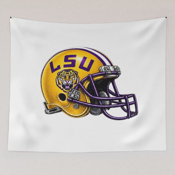 Item preview, Mighty Tigers Football Helmet Drawing designed and sold by Luke Foran Sports Art.
