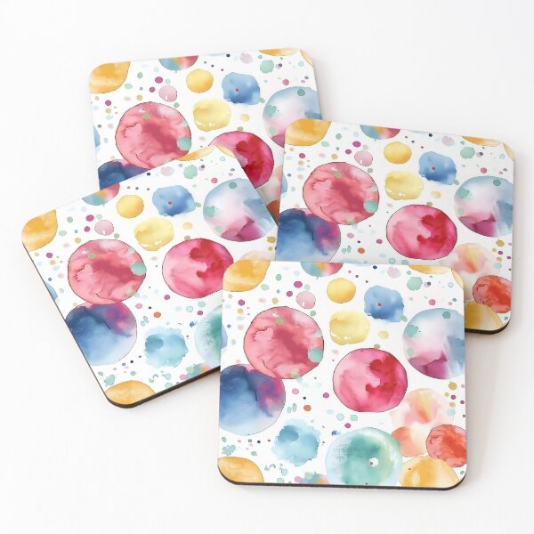 Item preview, Playful Rainbow Watercolor Polka Dots Nursery Pattern designed and sold by Yoruhara.