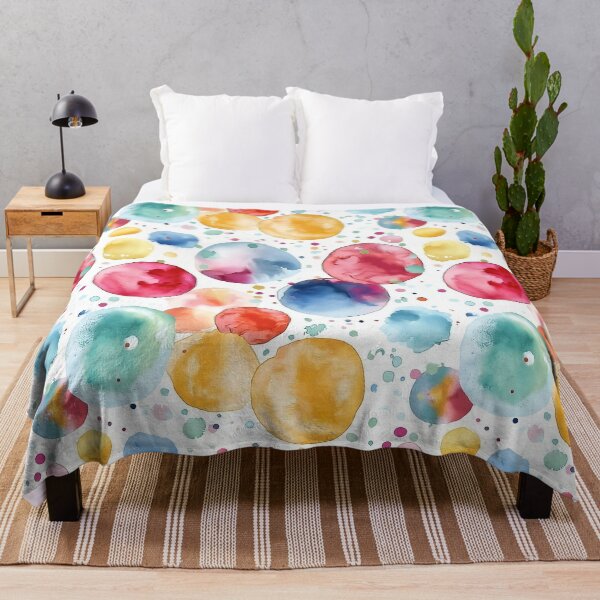 Item preview, Playful Rainbow Watercolor Polka Dots Nursery Pattern designed and sold by Yoruhara.