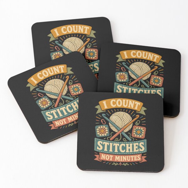 Item preview, I Count Stitches Not Minutes Vintage Crochet designed and sold by Gustavo Navarro.