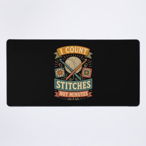 Item preview, I Count Stitches Not Minutes Vintage Crochet designed and sold by Gustavo Navarro.