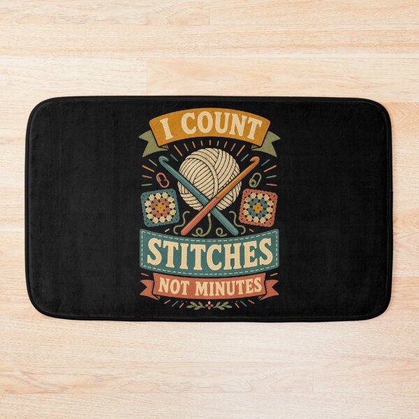 Item preview, I Count Stitches Not Minutes Vintage Crochet designed and sold by Gustavo Navarro.