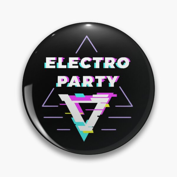 Item preview, Electro Party Logo | Neon Glitch Triangle Vaporwave Design designed and sold by Wawan35200.