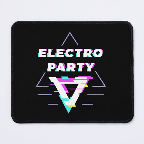 Item preview, Electro Party Logo | Neon Glitch Triangle Vaporwave Design designed and sold by Wawan35200.