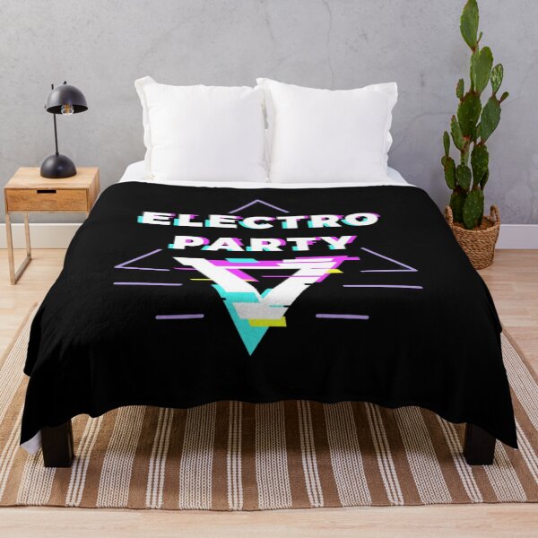 Item preview, Electro Party Logo | Neon Glitch Triangle Vaporwave Design designed and sold by Wawan35200.