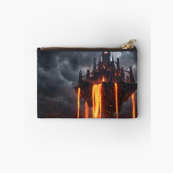 Item preview, Floating Magma Citadel Dark Fantasy Epic Infernal Landscape Art designed and sold by TheRichGallery.