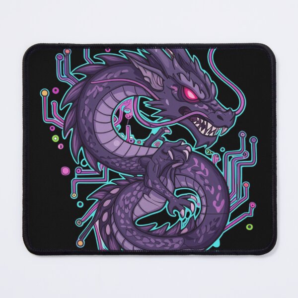 Item preview, Cyber Dragon – Neon Tech Serpent designed and sold by Revyra Design .