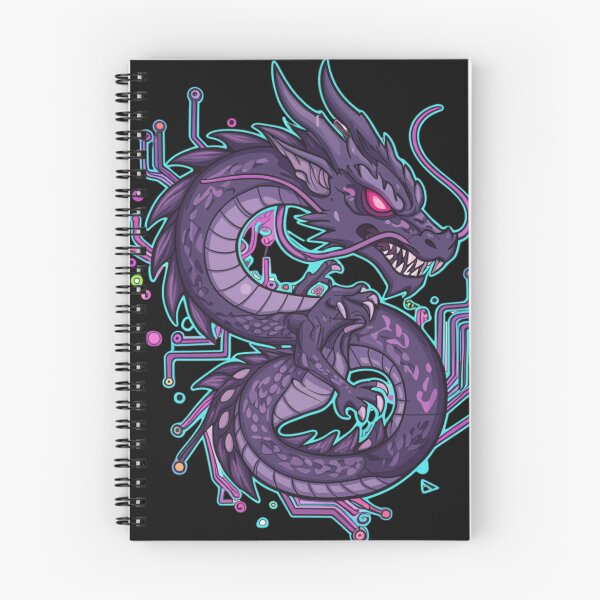 Item preview, Cyber Dragon – Neon Tech Serpent designed and sold by Revyra Design .