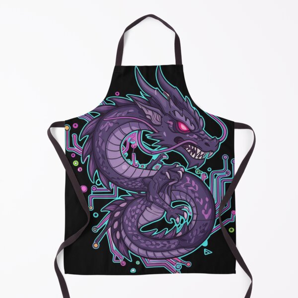 Item preview, Cyber Dragon – Neon Tech Serpent designed and sold by Revyra Design .