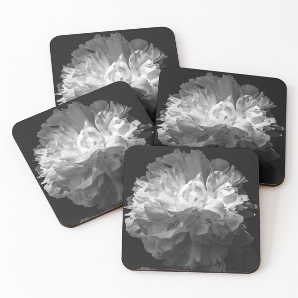 Item preview, Velvet Layers: Macro Peony Monochrome Art designed and sold by photossmirnov.