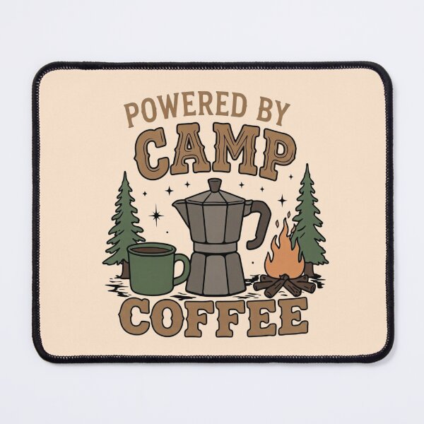 Item preview, Powered By Camp Coffee" - Adventure Camping and Coffee designed and sold by LuloCreative.