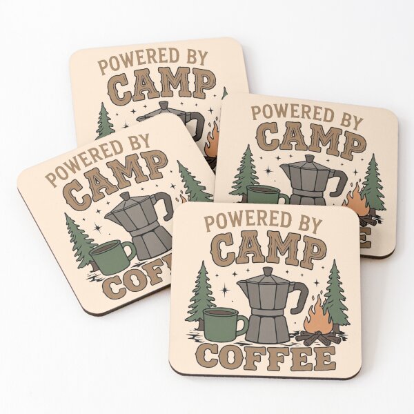 Item preview, Powered By Camp Coffee" - Adventure Camping and Coffee  designed and sold by LuloCreative.