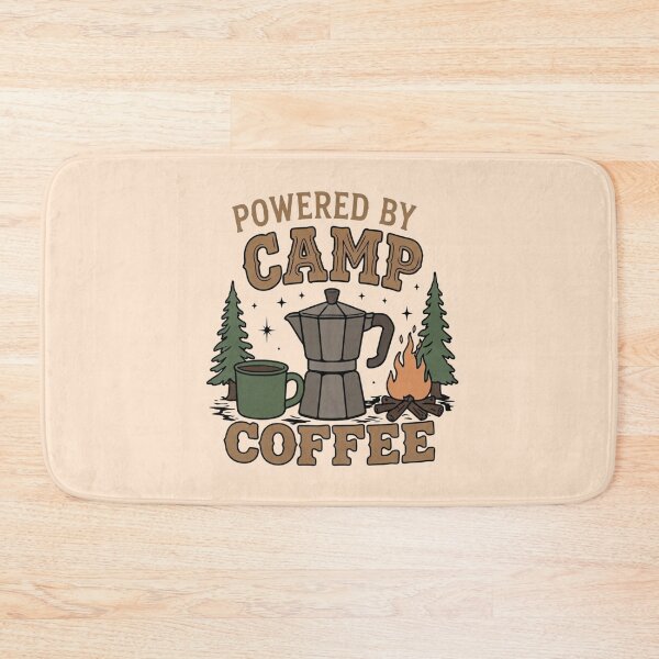 Item preview, Powered By Camp Coffee" - Adventure Camping and Coffee  designed and sold by LuloCreative.