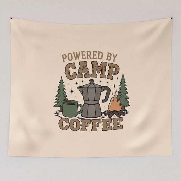 Item preview, Powered By Camp Coffee" - Adventure Camping and Coffee  designed and sold by LuloCreative.
