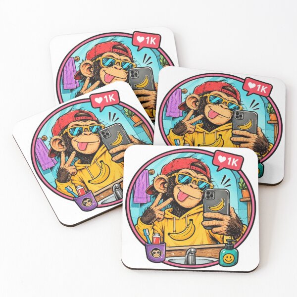 Item preview, Cool Monkey Taking a Bathroom Selfie designed and sold by Snurly.
