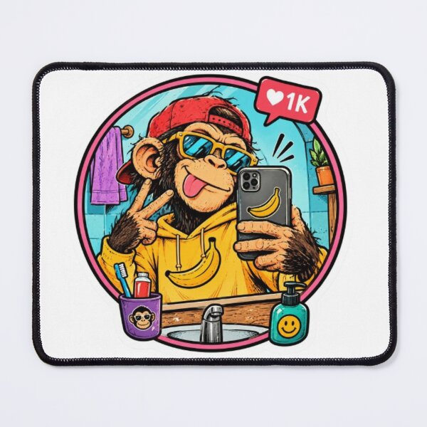 Item preview, Cool Monkey Taking a Bathroom Selfie designed and sold by Snurly.