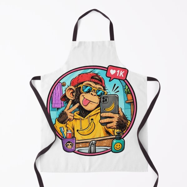 Item preview, Cool Monkey Taking a Bathroom Selfie designed and sold by Snurly.
