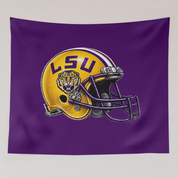 Item preview, Mighty Tigers Football Helmet Drawing designed and sold by Luke Foran Sports Art.