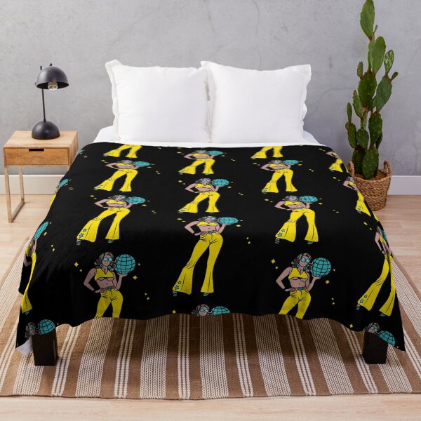 Item preview, Groovy 70s Disco Queen Holding Disco Ball Retro Illustration designed and sold by Urban Muse And Sultry Hues.