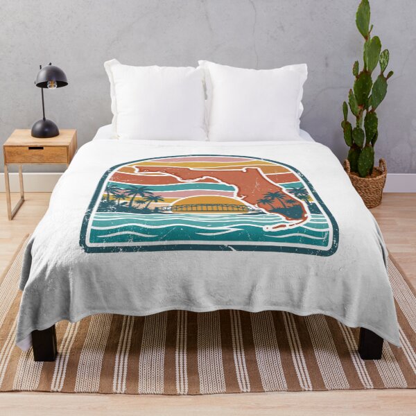 Item preview, Bahia Honda State Park Florida State Shape – Retro Sunset Arch Badge Florida Keys designed and sold by vivid-vibes-art.