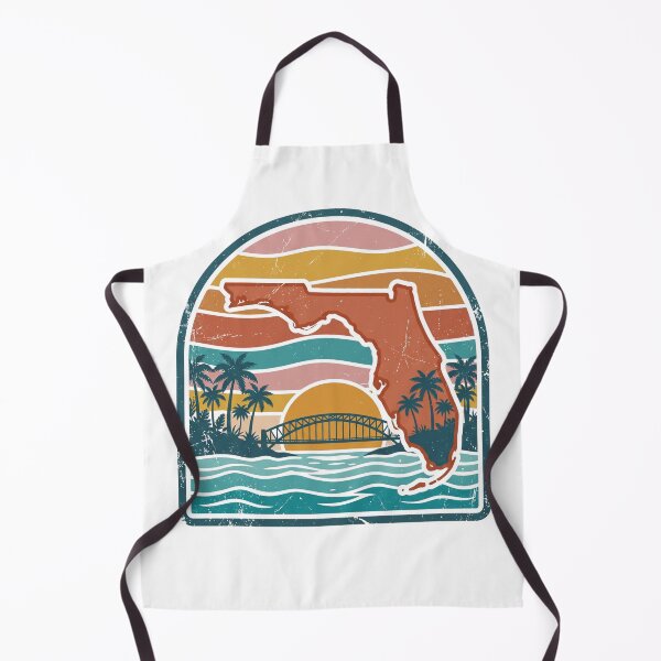 Item preview, Bahia Honda State Park Florida State Shape – Retro Sunset Arch Badge Florida Keys designed and sold by vivid-vibes-art.