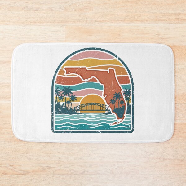 Item preview, Bahia Honda State Park Florida State Shape – Retro Sunset Arch Badge Florida Keys designed and sold by vivid-vibes-art.