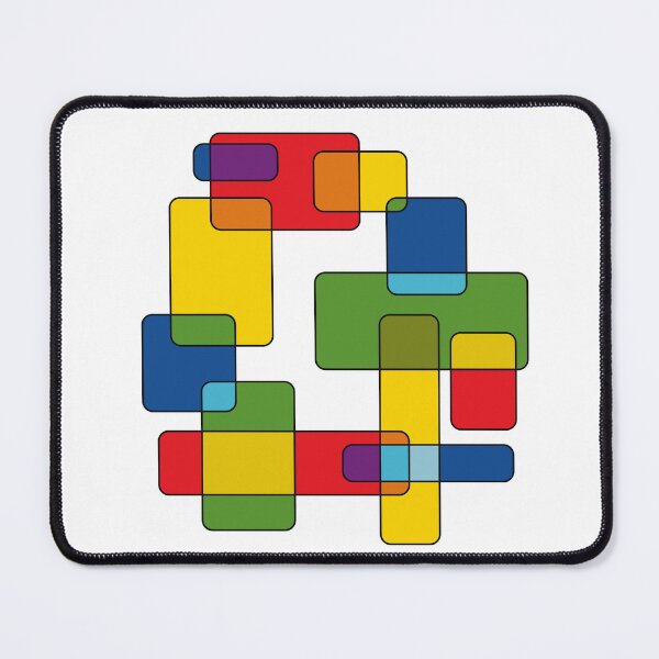 Item preview, Colored Geometric Pattern with Overlapping Rectangles designed and sold by AndysTeeShop.