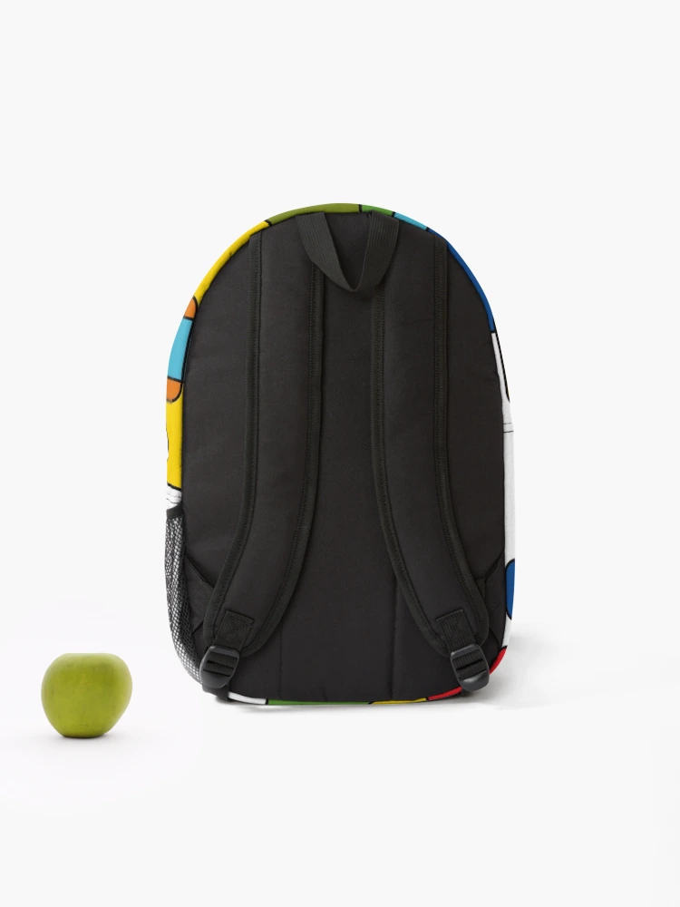 Thumbnail 2 of 3, Backpack, Colored Geometric Pattern with Overlapping Rectangles designed and sold by AndysTeeShop.