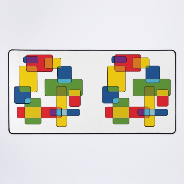 Item preview, Colored Geometric Pattern with Overlapping Rectangles designed and sold by AndysTeeShop.