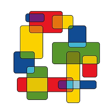 Artwork thumbnail, Colored Geometric Pattern with Overlapping Rectangles by AndysTeeShop