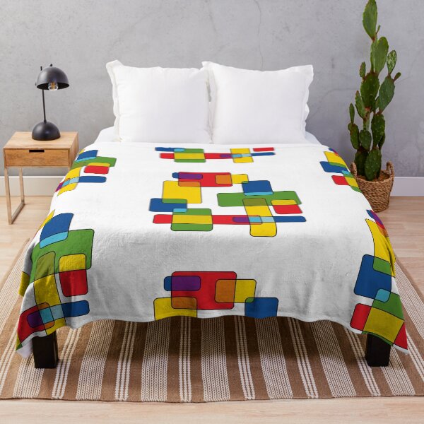 Item preview, Colored Geometric Pattern with Overlapping Rectangles designed and sold by AndysTeeShop.