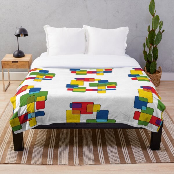 Item preview, Colored Geometric Pattern with Overlapping Rectangles designed and sold by AndysTeeShop.