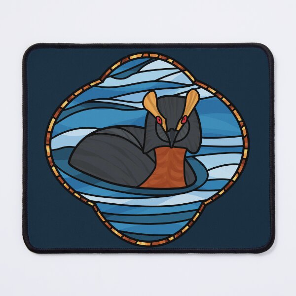 Item preview, Horned Grebe Stained Glass Art designed and sold by SazukasSundries.