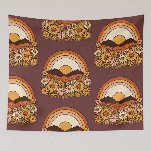 Item preview, Retro Rainbow Mountain Landscape designed and sold by MOCH- ART.