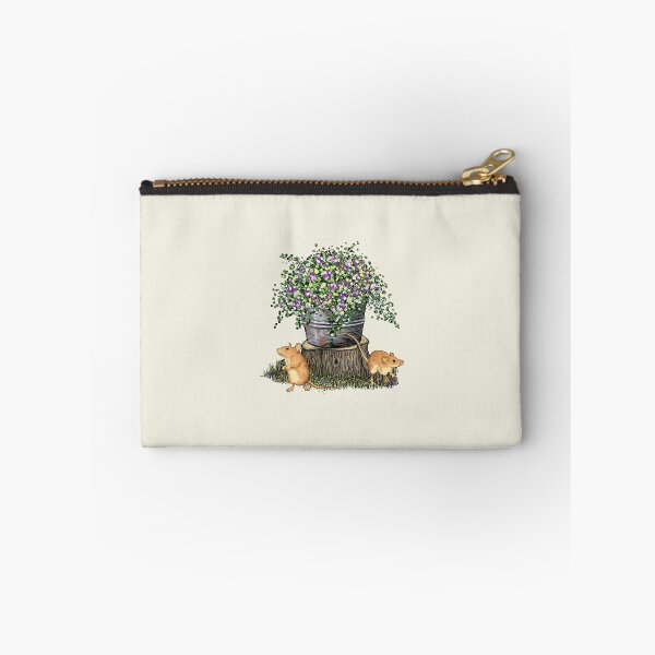 Item preview, Tub of Flowers with MICE, Hand Drawn Illustration designed and sold by JoyfulWhimsy.