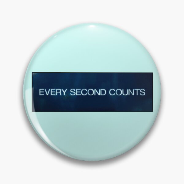 Item preview, Every Second Counts Motivational Quote Minimalist Typography designed and sold by Terry Bain.