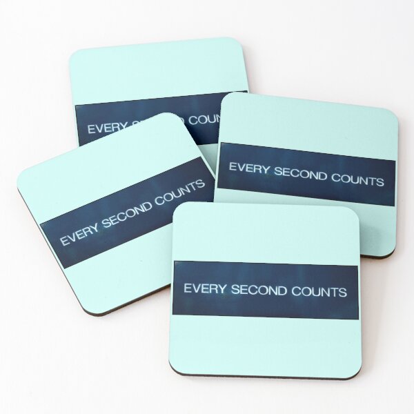 Item preview, Every Second Counts Motivational Quote Minimalist Typography designed and sold by Terry Bain.
