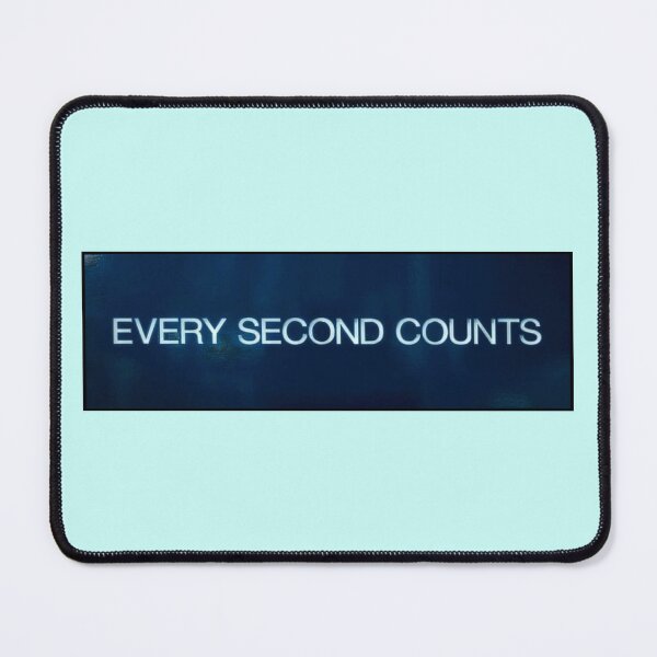 Item preview, Every Second Counts Motivational Quote Minimalist Typography designed and sold by Terry Bain.