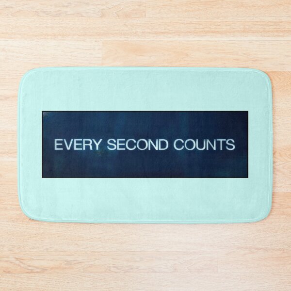 Item preview, Every Second Counts Motivational Quote Minimalist Typography designed and sold by Terry Bain.
