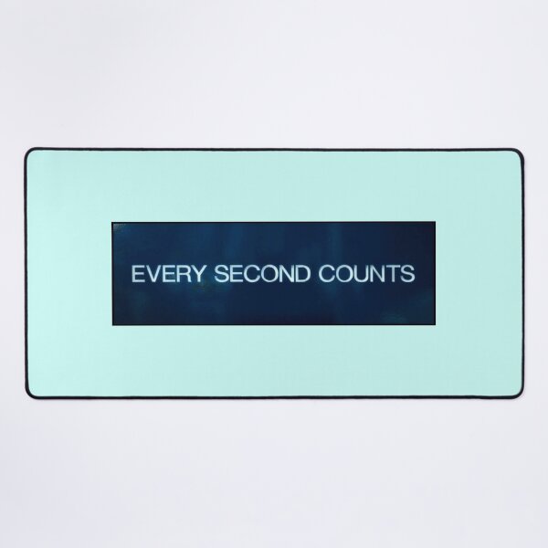 Item preview, Every Second Counts Motivational Quote Minimalist Typography designed and sold by Terry Bain.