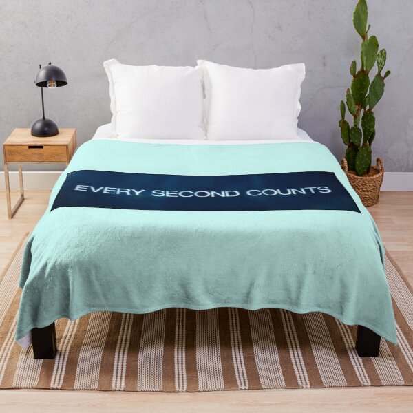 Item preview, Every Second Counts Motivational Quote Minimalist Typography designed and sold by Terry Bain.