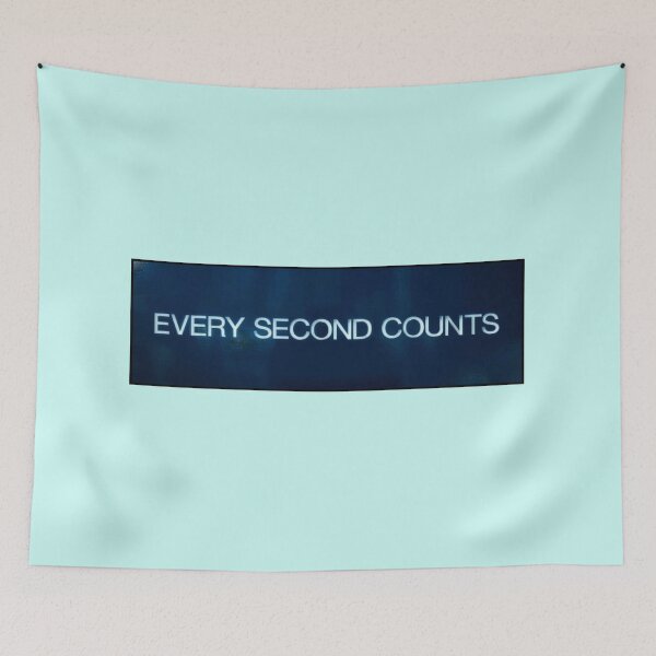 Item preview, Every Second Counts Motivational Quote Minimalist Typography designed and sold by Terry Bain.