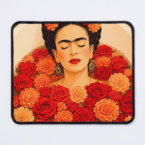 Item preview, Frida Relaxing in Rose & Marigold Bath designed and sold by reggiemercedes.